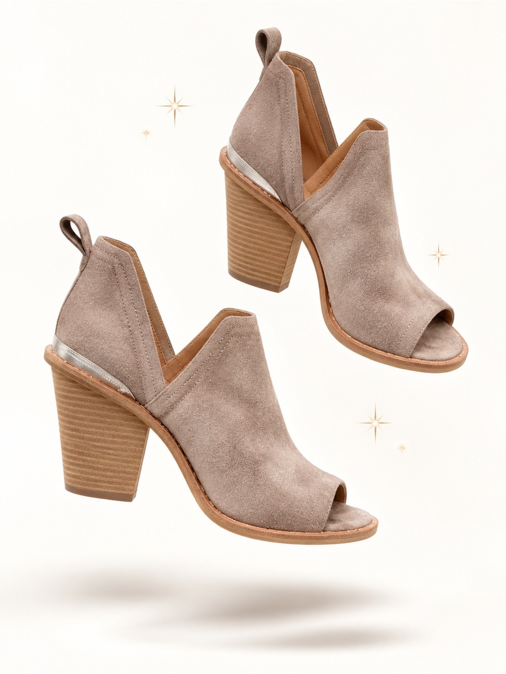 Mercer Edit Metallic Leather Peep Toe - Picture 2 of 8